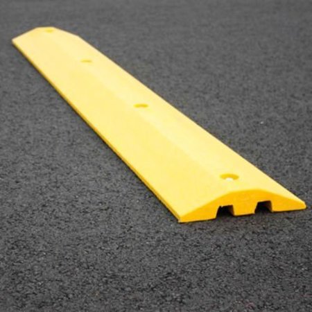 PLASTICS R UNIQUE Yellow Speed Bump with Cable Protection & Hardware - 72in Long 21072SBY